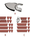 Finger Sanding Sheets Kit for Oscillating Multitools with sand disc pads and triangle sanding pad, pro grade construction.