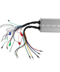 Rugged Rock Solid 1500W Brushless Motor Controller For 48V Or 60V E Bikes And Electric Trikes, aluminum housing with wires.