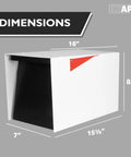 Modern White Powder Coated Steel Mailbox Built To Last Tough As Nails Ready To Post Mount Curbside Welded Design Dimensions