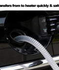 Heavy Duty Manual Hand Siphon Pump, High Flow Portable Fuel Extraction Hose for Gasoline Diesel and Motor Oil at vehicle fuel filler.
