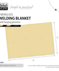 Image of Two Pack Fireproof Welding Blanket 4x6 Ft Heavy Duty Fiberglass Heat Resistant To 1000 F, showing one blanket with grommets.