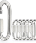 Heavy Duty 304 Stainless Steel Chain Quick Links Set Of 6 High Strength Chain Connectors Screw Carabiners and Hooks