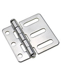 Stainless Steel Asymmetric Waist Hole Linkage Door Hinge For Industrial Equipment Cabinets And Heavy Duty Gates Built Like A Tank With Rock Solid Durability And Smooth Heavy Swinging Includes One Piece, showing close-up of hinge design.