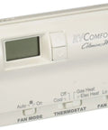 Two Stage Digital Thermostat For Heat Pump And Gas Furnace Wall Mount 12V DC White With Digital Readout And HVAC Home Comfort Control