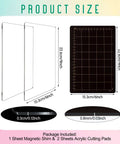 Must Have Die Cutting Magnetic Shim Mat Set 6x9 Inch With Card Size Grids And Two Acrylic Cutting Plates dimensions