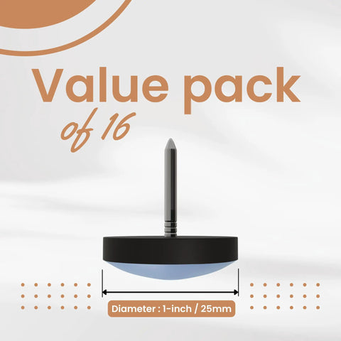 1 Inch Nail On Furniture Glides For Chairs And Tables 16 Pack Floor Protectors For Hardwood Floors And Carpets on display