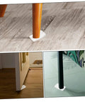 Heavy Duty Plastic Furniture Leveling Shims Adjustable Wedge Pack under table legs on different floor types for wobble prevention.