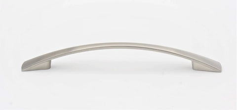 Side view of 6.5 Inch Satin Nickel Cabinet Pulls Kit, Zinc Alloy Body Dresser Drawer Handles, 128mm Center To Center