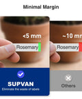 Ultra Handy Mini Portable Label Maker With Heat Shrink Tubes For Home Garage And Office Organization Rechargeable 1200mAh Battery Gives Weeks Of Use Supports Cable Continuous And Fixed Size Labels. Minimal margin label comparison with Rosemary tape