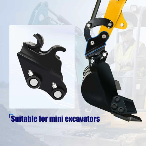 Fast Swap Quick Change Excavator Coupler For Mini Excavators 0.8 To 2 Ton Mechanical Quick Change Device in use with attachment
