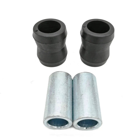 Hourglass Shock Eye Bushing Five Eighth Inch ID With Double M12 Sleeves 4 Eye Bushings And 4 Sleeves For Shocks Eye Or Sway Bar Links Heavy Duty And Durable Natural Rubber With Zinc Plate Sleeves