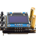 Diversity RX 5.8G 80CH FPV Receiver Module With OLED Display showing front view and two RX modules, SMA connector visible