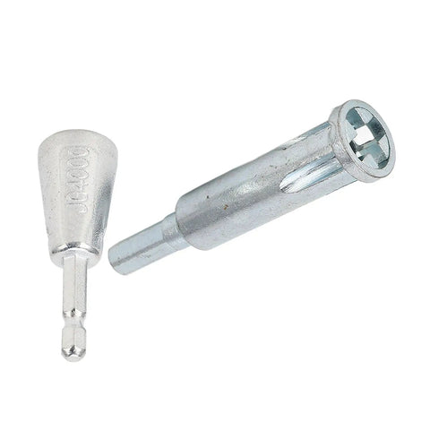 Pro Grade Power Drill Wire Stripper Adapter For Electricians Makes Cord Stripping And Terminal Twisting Zero Sweat With Contractor Grade Storage, silver metal tool
