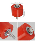 Transmission Mount Bushings For BMWs 80A Polyurethane CNC Billet Aluminum Flanged Ends, red polyurethane bushing with measurements