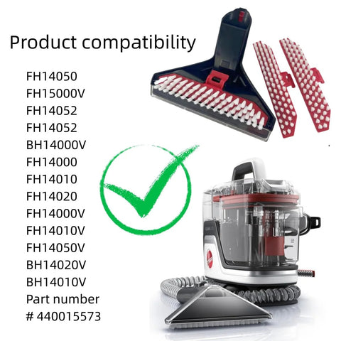 FH14050 multi-purpose brush replacement parts for Hoover CleanSlate; includes two red brush strips and floor nozzle.