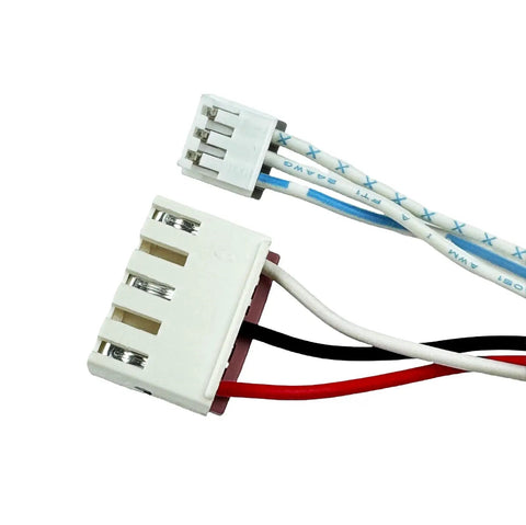 Close-up of wire connectors for Plug And Play Indoor Air Conditioning Fan Motor For Midea Units, Brushless DC, 208-230V 60Hz 20W 0.218A