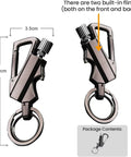 Infinity Lighter Forever Match With Multitool Keychain Bottle Opener Waterproof Reusable Matchstick Outdoor Survival Essential Double Ferrocerium Rods For Easy Ignition Long Life Camping Prepper Ready Fuel Not Included, showing front and back view of metallic tool with measurements.