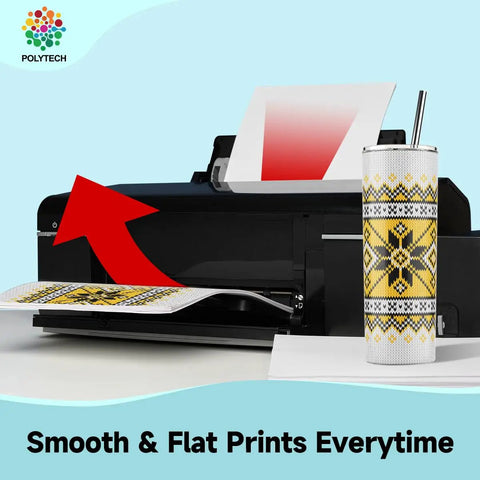 8.5x11 Sublimation Paper 100 Sheets With Thick Coating For Crisp Prints And 30s Quick Dry Heat Transfer Paper For All Sublimation Blanks Works With Any Sublimation Printer And Ink Great For Tumblers Magnets Ornaments And Light T Shirts 125 GSM printing design on tumbler