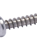 No 12 By 1 Inch Stainless Steel Pan Head Phillips Wood Screws For Sheet Metal 50 Pack side view showing screw detail.