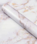 Matte Gold Marble Countertop Contact Paper Peel And Stick Wallpaper For Kitchen And Bathroom Vanities Waterproof Durable Vinyl 15.8x394 Inches