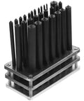 Pro Grade Cylindrical Punch Transfer Punch Tools Set With Base Design For Mechanical Repair Durable Wear Resistant Drilling