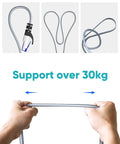 Hands pulling Cat8 Ethernet Cable 50 Ft Nylon Braided Shielded SFTP Patch Cord For Turbo Fast Network 40Gbps And 2000MHz Bandwidth