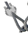 Heavy Duty Stainless Steel Wire Rope Cable Clamp U Bolt Fastener For 6mm Line securing thick wire strands with stainless steel grip.