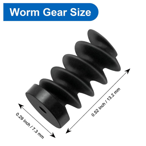 Ranger F150 Odometer Gear Kit Replacement With Speedometer Worm Gear For Ford Mazda Mercury Models Solid Fix For Stopped Or Erratic Odometer Readings 1 Pack, showing nylon worm gear dimensions.