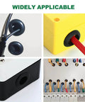 One Inch Outer Diameter Rubber Grommets With Three Quarters Inch Inner Diameter, used in wiring setups for dust protection.