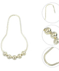Shower Curtain Hooks Beads Set With Glide Rollers 15 Piece Metal Curtain Rings For Bathrooms Gold Iron Bead Decor Easy
