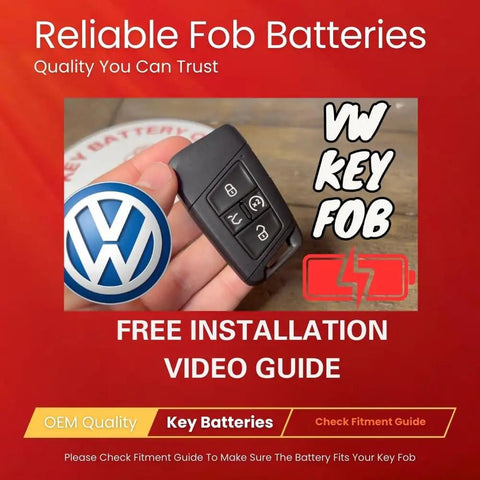 Key Fob Battery Replacement Kit Two Pack CR2032 For Atlas Jetta Tiguan Golf Arteon Passat And More With Fitment Guide Easy Plug And Play