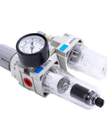 Two Unit Air Source Treatment FRL System with Oil Water Separator and Pressure Regulating Filter for AC2010 AC3010 AC4010 AC5010 Pneumatic Lines