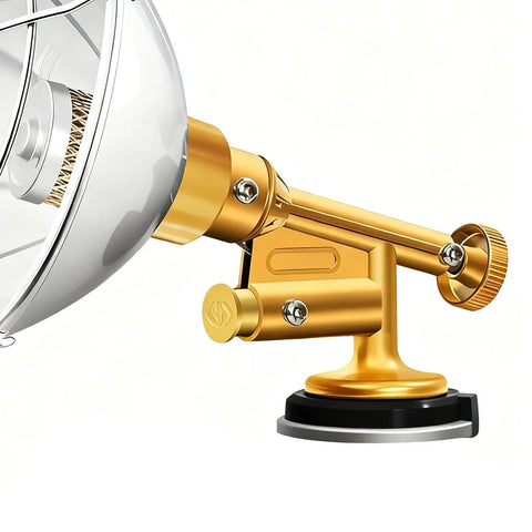 Portable Gas Camping Heater For Tent Garage And Workshop Reliable Outdoor Heat Close-up of Heater Nozzle and Mount