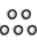 Heavy Duty 6201RS Deep Groove Ball Bearings 12X32X10MM Double Rubber Sealed Chrome Steel Built Like A Tank Smooth Rolling Precision Parts For Motors Pumps 5 Pack