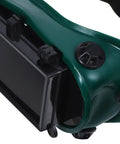 Heavy Duty Welding Goggles With Dual Flip Up Lens showing solid green frame and dark tinted cover for eye protection.