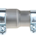 Stainless Steel Exhaust Adapter With Clamps, Two Pack, Fits 2.5 Inch To 3 Inch Exhaust Systems, Universal Car Fit, shown horizontally