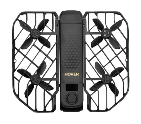 Promax 8K Self Flying Drone With Pocket AI Tracking Action Camera Pro Grade 4K 120fps Top View of Blades and Design