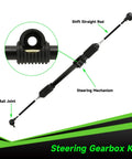 Go Kart Steering Gear Assembly DIY Ready Compatible With Coleman KT196 CK196 RTK200 196cc 6.5HP Rack and Pinion with ball joint