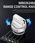 Beefy 100 Percent Stainless Steel Gas Stove Knob Replacement For Most Ranges Heavy Duty Surface Burner Control Knob Rust Proof And Heat Resistant AP5989029 PS11729081 Compatible Built To Last in silver, front view