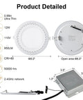Smart Recessed Lighting With Junction Box 6 Inch RGB LED Downlight Kit WiFi Connected Retrofit Dimmable 12W 950LM details