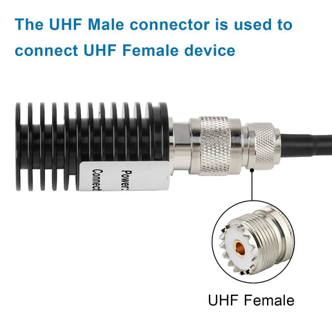 Beefy 10W PL259 UHF Male RF Dummy Load 50 Ohm For RF Testing From DC To 520 MHz Nickel Plated Copper Outer Shell Connector