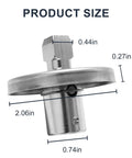 Blender Drive Coupling Replacement For CB15 And CB15T Blenders 502696 Drive Gear measurements showing dimensions of metal part