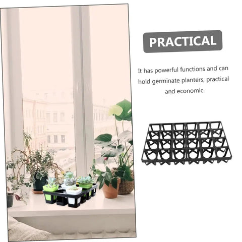 5 Piece Nursery Pot Brackets For Germination And Transplant Breathable Plant Tray Racks For Greenhouse Gardening Space Saving Root Safe Supports Easy To Use Plant Stand For Pots Durable Plastic Design