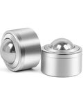 Heavy Duty Roller Ball Transfer Bearings Casters With 15.88 Mm Universal Rotation Rollers supporting 528 Lbs Load Capacity in shiny steel.