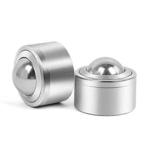 Heavy Duty Roller Ball Transfer Bearings Casters With 15.88 Mm Universal Rotation Rollers supporting 528 Lbs Load Capacity in shiny steel.