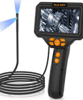Articulating Borescope With Dual Lens, 5 Inch IPS Screen, 8 LED Lights, IP67 Waterproof