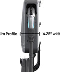 Side view of Level 2 EV Charger 240V 50A Wall Mount With NEMA 14 50 Plug And Universal SAE J1772 Connector, 4.25-inch width.