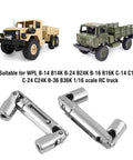 Metal Drive Shaft Upgrade Kit For 1 16th Scale WPL RC Trucks 2 Pcs Heavy Duty Replacement Parts Compatible With B14 B24 Models