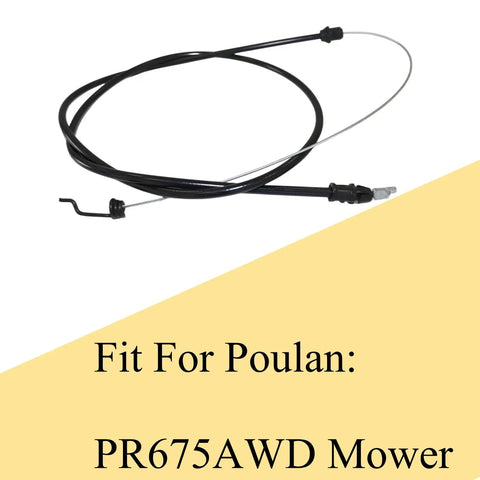 Drive Cable 582598601 Replacement fits Husqvarna LC221A Walk Behind Mower and Poulan Pro PR675AWD showcased on a white background.