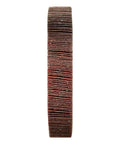 Heavy Duty 6 Inch 60 Grit Aluminum Oxide Unmounted Flap Wheel With 1 Inch Arbor for Bench Grinder, side view of abrasive surface.